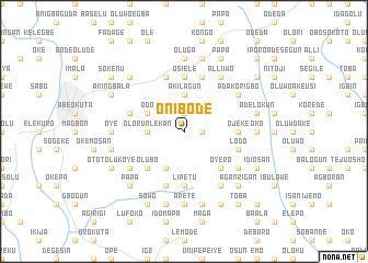 map of Onibode