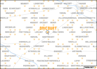 map of Onicourt