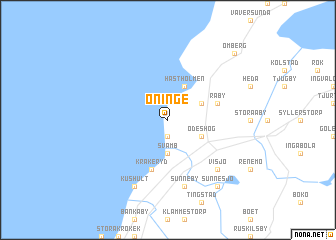 map of Öninge
