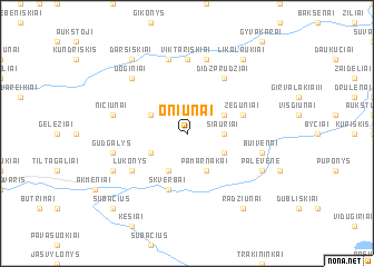 map of Oniūnai