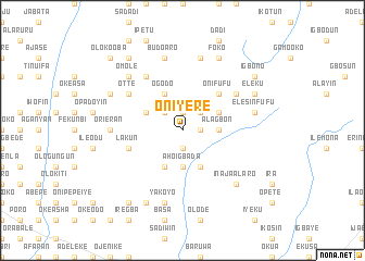 map of Oniyere