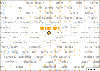 map of Onthaines