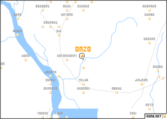 map of Onzo