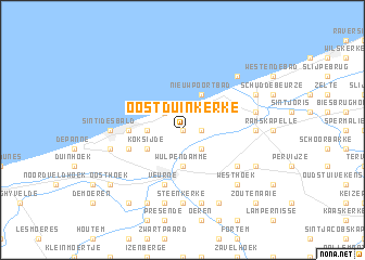 map of Oostduinkerke