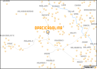 map of Opačića Dolina