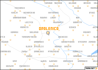 map of Opalenica