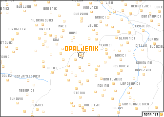 map of Opaljenik