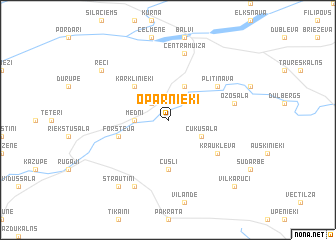 map of Oparnieki