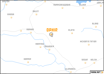 map of Ophir