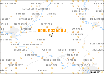 map of Opolno Zdrój