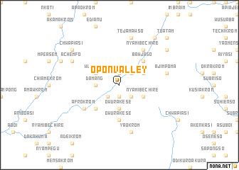 map of Opon Valley