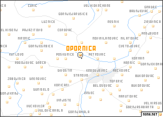 map of Opornica