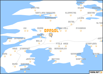 map of Oppdøl