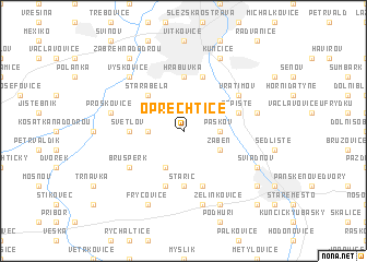 map of Oprechtice