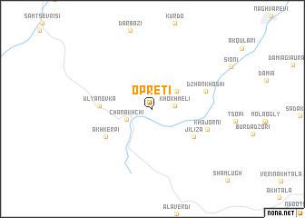 map of Opʼretʼi