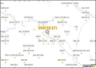 map of Oprişeşti