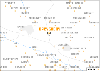 map of Oprysheny