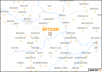 map of Optičari