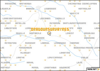 map of Oradour-sur-Vayres