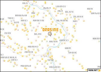 map of Orašine