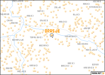 map of Orašje