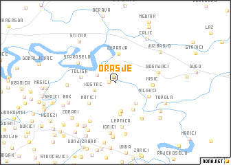 map of Orašje