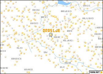 map of Oraslje