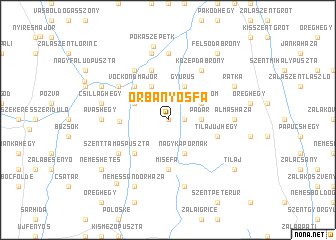 map of Orbányosfa