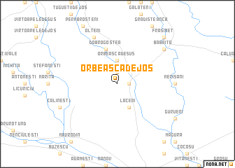 map of Orbeasca de Jos