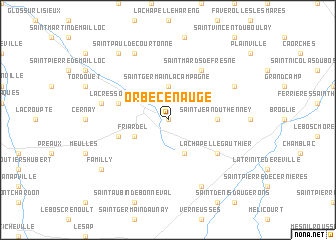 map of Orbec-en-Auge