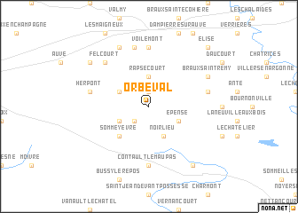 map of Orbéval