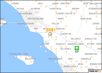 map of Örby