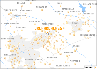 map of Orchard Acres