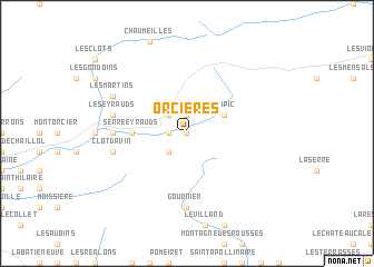 map of Orcières