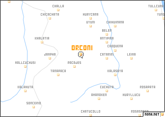 map of Orconi