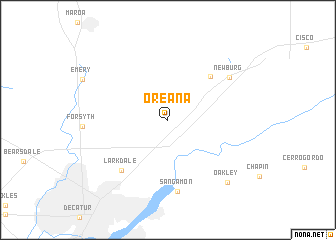 map of Oreana