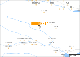 map of Orebakken