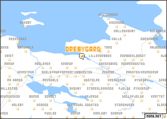 map of Orebygård