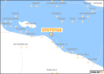 map of Oréfondé