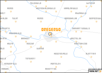 map of Öregerdő