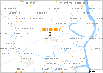 map of Öreghegy