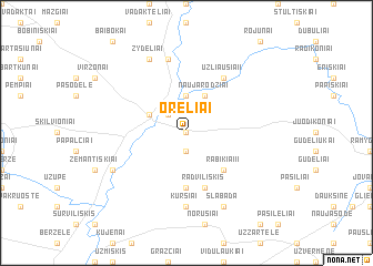 map of Oreliai