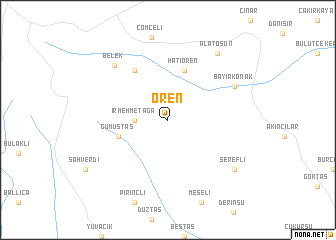 map of Ören