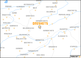 map of Oreshets