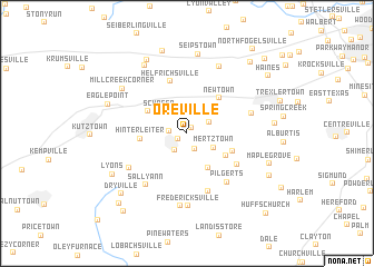map of Oreville