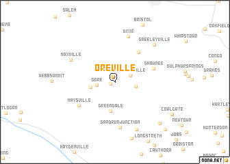 map of Oreville
