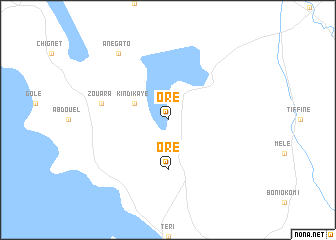 map of Oré