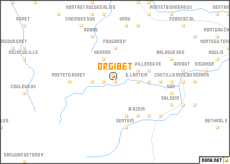 map of Orgibet