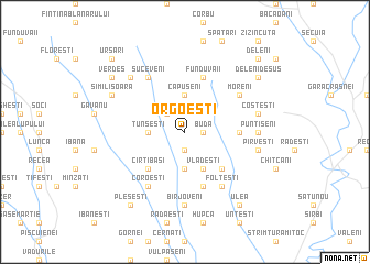map of Orgoeşti