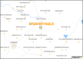 map of Orgoványidůlő